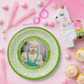 Assiettes En Carton 80 Votre photo Numéro Aléatoire Motif Vert/Blanc (Fête)