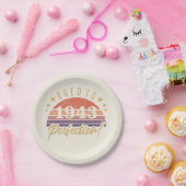 Assiettes En Carton 80e anniversaire 1943 Âgé à la perfection (Fête)