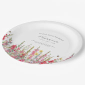 Assiettes En Carton 80e Anniversaire Août Fleur de naissance Fournitur (Angle)