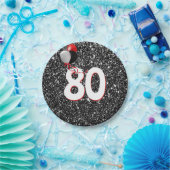 Assiettes En Carton 80e anniversaire Ballons sur Parties scintillant n (Fête)