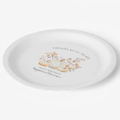 Assiettes En Carton 80e anniversaire Citrouille blanc Leaves automne s (Angle)