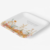 Assiettes En Carton 80e anniversaire Citrouille Fleur sauvage personna (Angulaire)