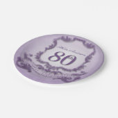 Assiettes En Carton 80e anniversaire Fête cadre Vintage (Angle)