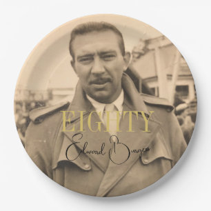 Assiettes En Carton 80e anniversaire Photo Homme moderne Anniversaire