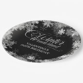 Assiettes En Carton 80e anniversaire Wonderland Winter Wonderland Snow (Angle)