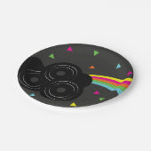 Assiettes En Carton 80s 90s Neon Tween Birthday Record Party (Angle)