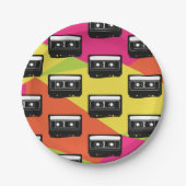 Assiettes En Carton 80s 90s Neon Tween fête d'anniversaire (Devant)