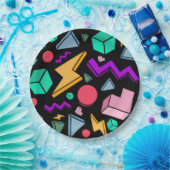 Assiettes En Carton 80s esthétique Vintage rétro (Fête)