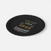 Assiettes En Carton 80th Birthday 1946 Legendary Retro (Angle)
