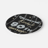 Assiettes En Carton 80th Birthday Party Ajouter votre nom (Angle)