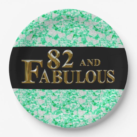 Assiettes En Carton 82e anniversaire  (Devant)