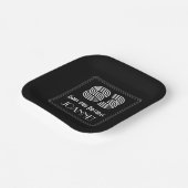 Assiettes En Carton 83e anniversaire — Art Déco Inspiré Look "83" + No (Angulaire)