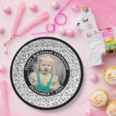 Assiettes En Carton 85 Votre photo Numéro Aléatoire Motif Noir/Blanc (Fête)