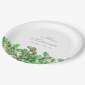 Assiettes En Carton 85e anniversaire Décembre Fleur de naissance Holly (Angle)