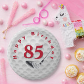 Assiettes En Carton 85e anniversaire Golf Ball Design Plaque en papier (Fête)