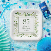 Assiettes En Carton 85e anniversaire Hydrangeas blanches (Fête)