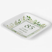 Assiettes En Carton 85e anniversaire Hydrangeas blanches (Angulaire)