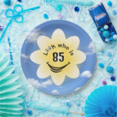 Assiettes En Carton 85e anniversaire soleil et nuages d'été (Fête)