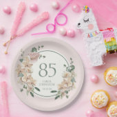Assiettes En Carton 85e anniversaire Tropical Floral (Fête)