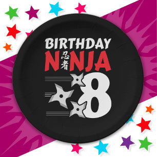 Assiettes En Carton 8 Ans Ninja Party Stars Enfants 8e anniversaire