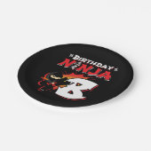 Assiettes En Carton 8 ans Vieux style de bande dessinée Ninja 8e anniv (Angle)