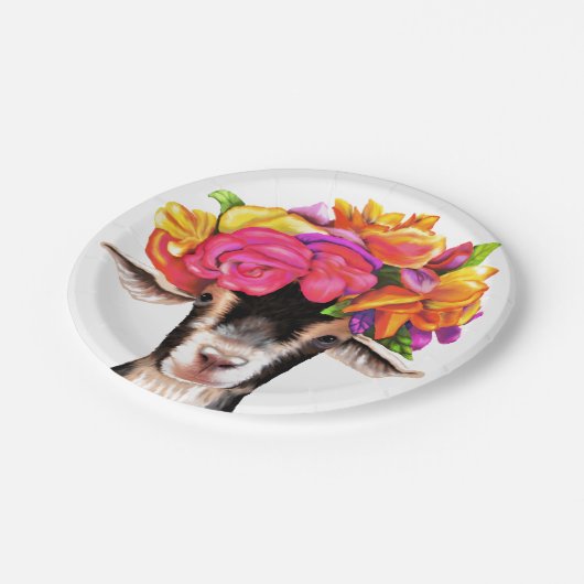 Assiettes En Carton 8 plaques en papier Posey la chèvre (Angle)