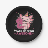 Assiettes En Carton 8e anniversaire Axolotl Huit ans douces Axolotls (Devant)