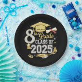 Assiettes En Carton 8e Classe De 2025 Graduate Graduation (Fête)