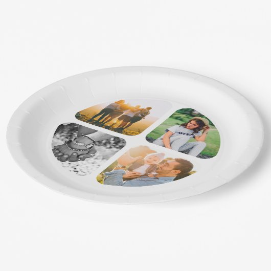 Assiettes En Carton 8x Plaques de fête 4 Modèles photo (Angle)