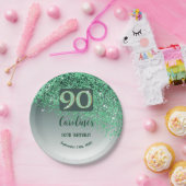 Assiettes En Carton 90e anniversaire Chic Falling Parties scintillant (Fête)