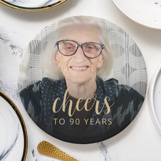 Assiettes En Carton 90e anniversaire de la fête