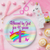 ASSIETTES EN CARTON 90E ANNIVERSAIRE PLAQUES DE PAPIER DE PRIÈRE (Fête)