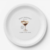 Assiettes En Carton 90e Anniversaire Plate de papier personnalisée Esp (Devant)