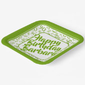 Assiettes En Carton 90e anniversaire Random Number Motif Vert/Blanc (Angulaire)