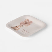 Assiettes En Carton 90e anniversaire Rose Gold Cake plaque papier (Angulaire)