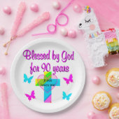 ASSIETTES EN CARTON 90E PRIÈRE DE NAISSANCE (Fête)