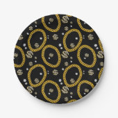 Assiettes En Carton 90's Hip Hop Rap Music Gold Cuban Link Chain (Devant)