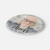 Assiettes En Carton 90th Birthday Party Photo Black Script Cheers (Angle)