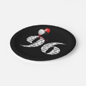 Assiettes En Carton 96e anniversaire ballons (Angle)