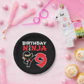 Assiettes En Carton 9 ans Karate Ninja Party Enfants 9e anniversaire (Fête)