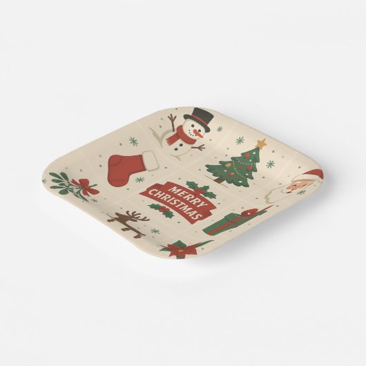 Assiettes En Carton 9 Cute Merry Christmas Images (Angulaire)