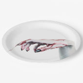 Assiettes En Carton 9" Papier rond Plaque zombie goutte de sang vampir (Angle)