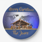 Assiettes En Carton 9" plaques à papier de nativité (Devant)