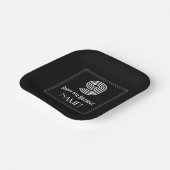 Assiettes En Carton 9e anniversaire — Art Déco Inspiré Look "9" + Nom (Angulaire)