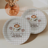 Assiettes En Carton A Baby is Brewing Coffee Theme Baby Shower