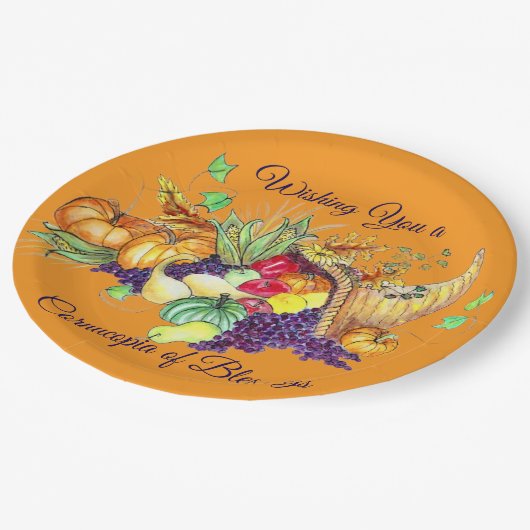 Assiettes En Carton A Cornucopia of Blessings (Angle)