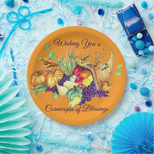 Assiettes En Carton A Cornucopia of Blessings (Fête)