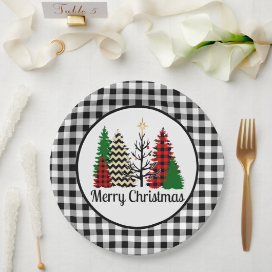 Assiettes En Carton A Country Christmas (Mariage)