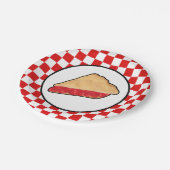 Assiettes En Carton à damiers à la tarte aux cerises cool (Angle)