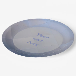 Assiettes En Carton À damiers Métal bleu brillant tout texte